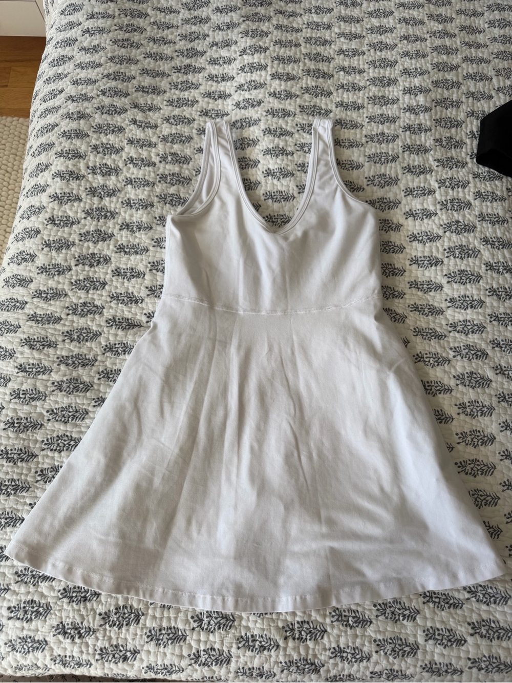 Beyond Yoga White Sleeveless A-Line Dress